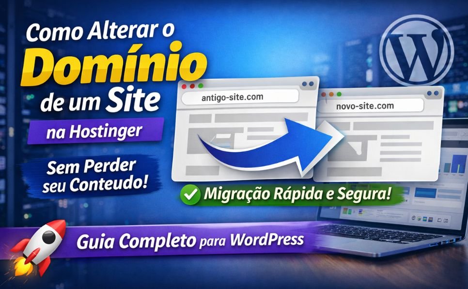 imagem do artigo Como alterar um domínio de um site por outro domínio na Hostinger (Passo a passo completo)